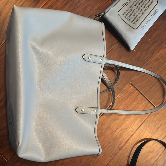 Coach Blue Tote Bag with Structured Design - Picture 3 of 5